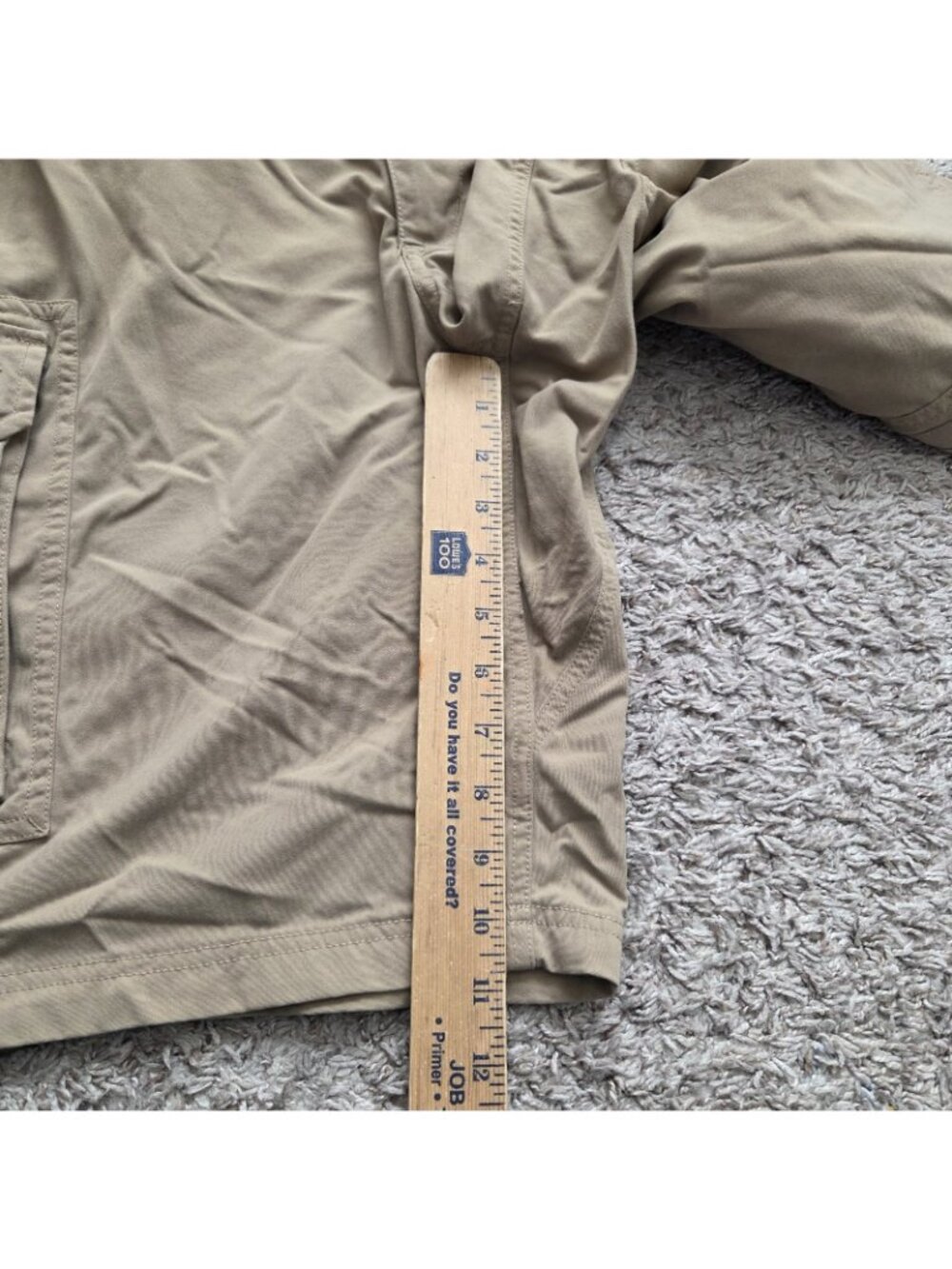 Duluth Trading Shorts Mens XL Beige Cargo Nylon Hiking Outdoors Stretch - Picture 3 of 7